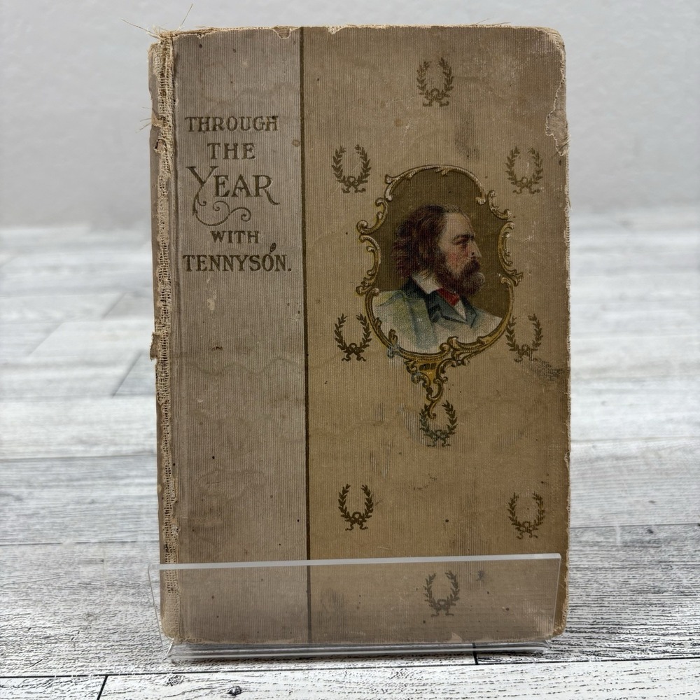 Through The Year with Tennyson book Hardcover antique